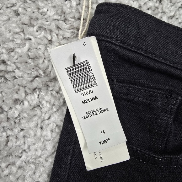 Aritzia Wilfred Free Melina Jeans Womens 14 Black High‎ Rise Straight NWT - Picture 4 of 14